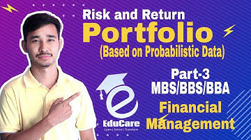 Risk and Return Portfolio Part 3  Based on Probability | MBS BBS BBA Financial Management