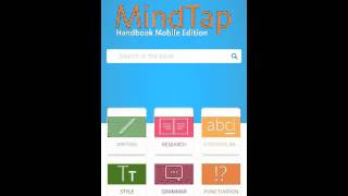 How to use MindTap Handbook app through IOS
