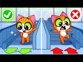 The Airport Travelator | Escalator Airport Adventure Song | Kids Learn Safety Rules | Purr-Purr