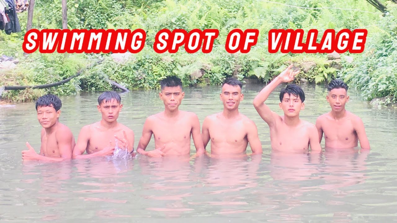 Natural swimming spot of village🏊‍♂️sahan khola🏞🤘