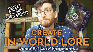 CREATE IN-WORLD LORE FRAGMENTS: How to worldbuild lore that makes your setting REAL Wealth