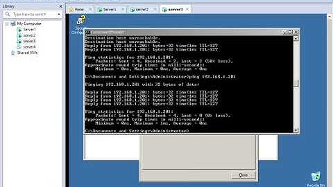 using vmware windows server 2003 to config router