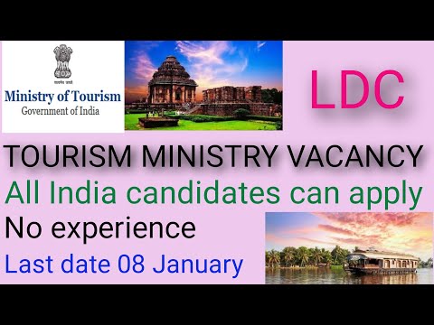 LDC Recruitment 2022/Ministry of tourism GOI Recruitment/All India Vacancy