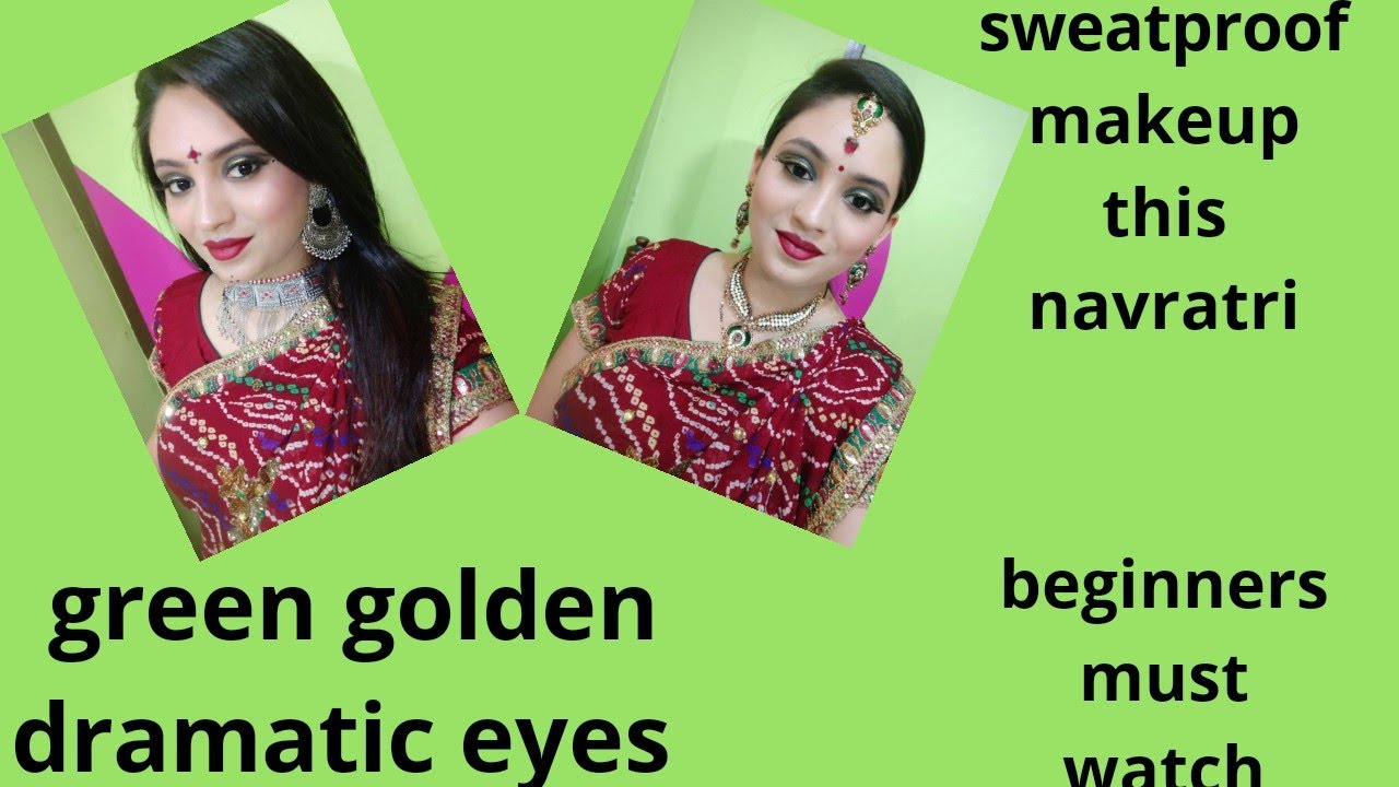 Indian Festival Makeup Look || Navratri Makeup Tutorial|| Dandiya/Garba Night Makeup|| dramatic eyes