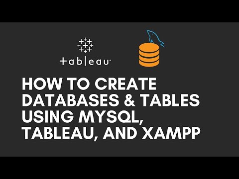 how to create databases, tables using MySQL and Connect MySQL/ Mariadb with Tableau