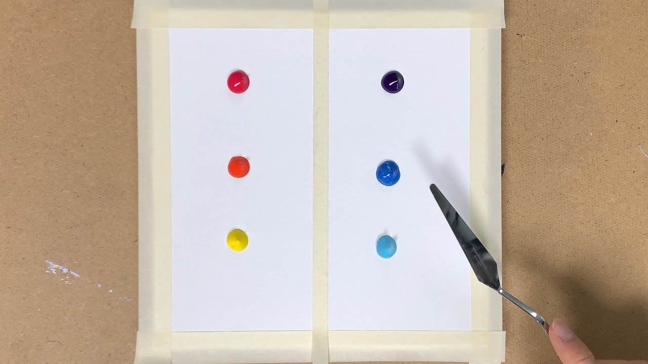 Half & Half Color Landscape｜Easy Abstract Acrylic Painting Tutorial for