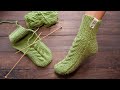 Бесшовные носки спицами – пятка треугольник 🦚 Seamless Knitted Socks - Triangle Heel