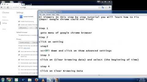how to Fix   Oops! Google Chrome could not find
