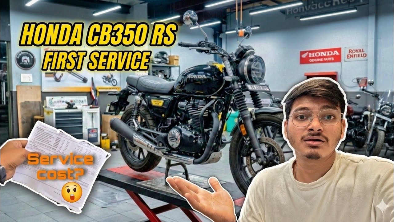 Honda CB350RS First Service Experience | CB350RS Service Bill Shocked Me😳 #hondacb350rs #cb350rs