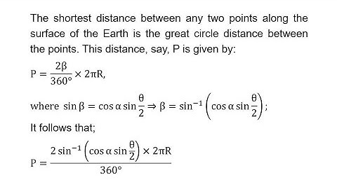 Lat&Long|Shortest Distance on the Earth