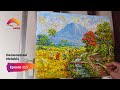 Lukisan Pemandangan Panen impres | Painting Timelapse | Episode 113 | Demo