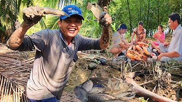 #(194)TTVlog |Tát Mương Bắt Cá Không Ngờ Trúng Ổ Tôm Càng xanh