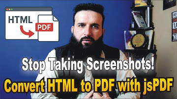 How to Convert HTML to PDF with jsPDF | Convert Any Web Content into PDF (Urdu/Hindi)