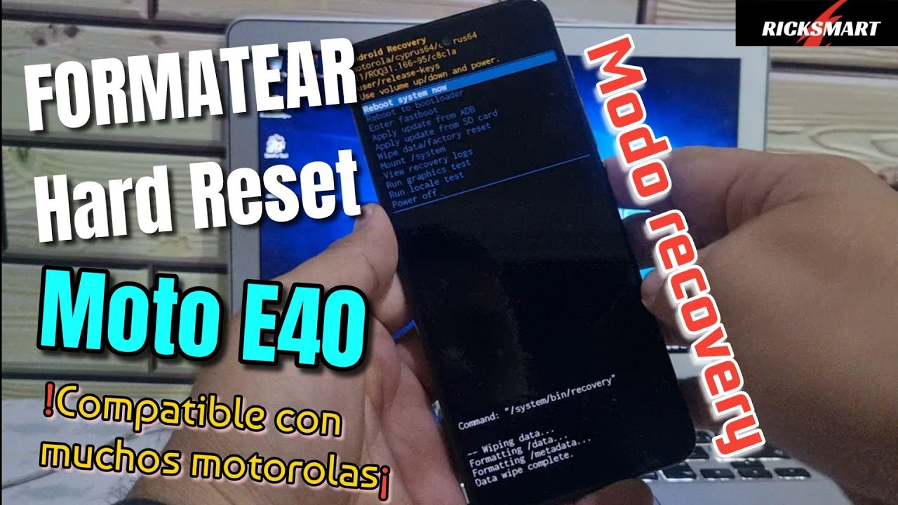 Formatear hard Reset Motorola Moto E40 Y Mas Modo Recovery Android 13 dr-celular-moto-e40-hard-reset-resetar-formatar-desbloquear