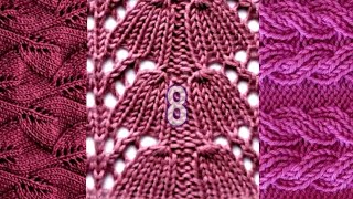 8 схем красивых узоров спицами. 8 patterns of beautiful knitting patterns.