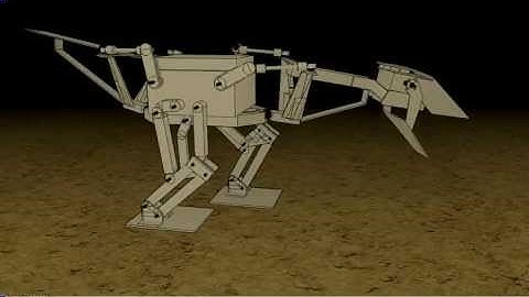 Robot Simulator: Dinosaur-like Robot in V-REP