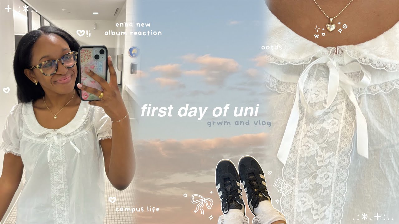 FIRST DAY OF UNI VLOG ☁️⟡ ݁₊ spring semester, sophomore, enhypen album reaction