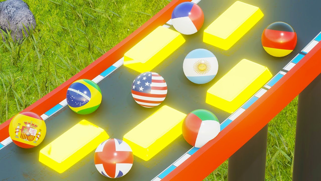 Marble Race 3D Gold Rush Marble Race Countries Tournament YouTube