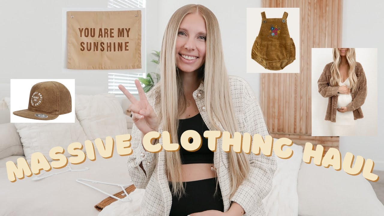 massive clothing haul! toddler boy, baby girl, pregnant mama, + home decor