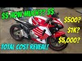 WRECKED CBR 600RR PRICE REVEAL!! How much did it cost??