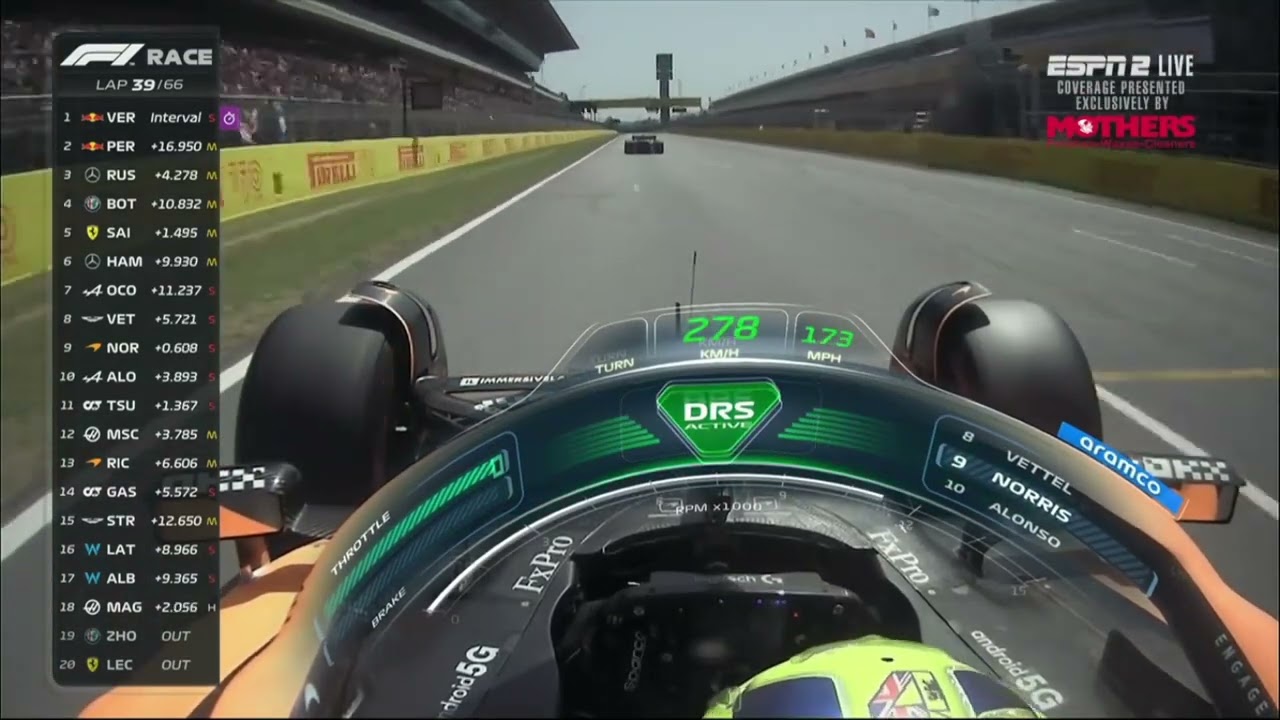 Lando Norris onboard overtake on Sebastian Vettel Spanish GP 2022