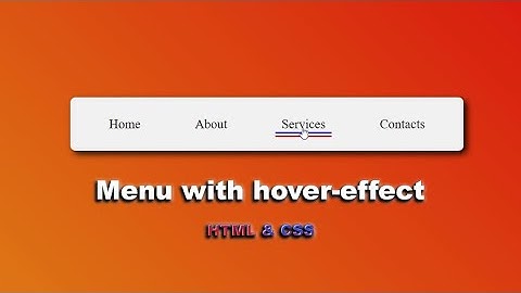 Как создать горизонтальное меню с hover effect HTML and CSS || Navigation menu HTML & CSS only