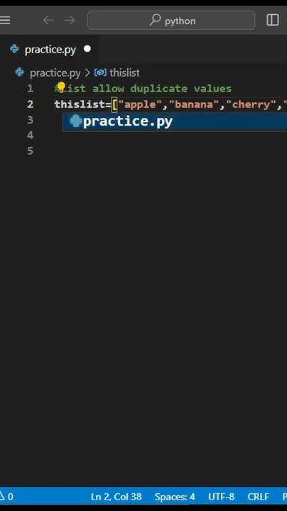 List Allow Duplicate Values 😲#python #pythonprogramming #coding # ...