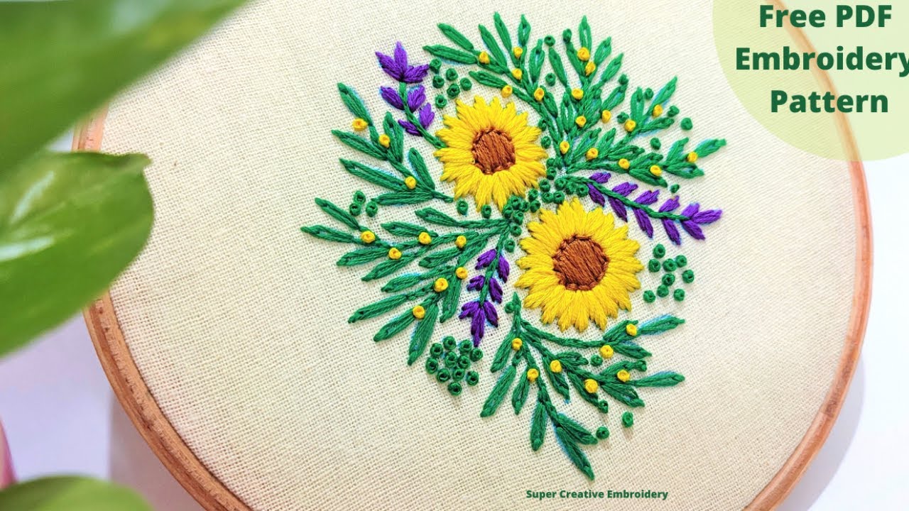 Beginner Daisy Flower Embroidery Pattern - Crewel Ghoul