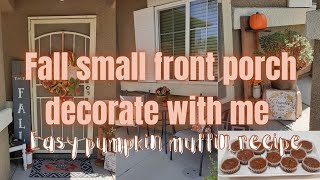 FALL SMALL FRONT PORCH DECORATE | Fall Front Porch Decor  Ideas Fall 2021