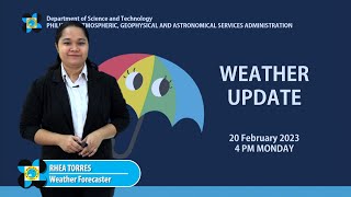 Public Weather Forecast issued at 4:00 PM | February 20, 2023