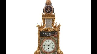 Rare Chinese Animated Triple Fusee Bracket Clock - Full Preview