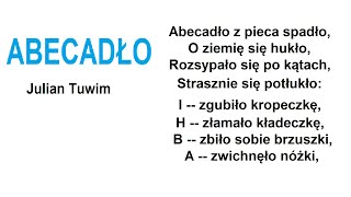 Abecado  Julian Tuwim  Wiersze Czytane Dla Dzieci  Book  Bajki Do Suchania