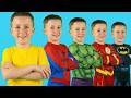 Kids Turn Into Superheroes with Toys and Save the Day
