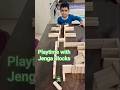 Imagine, Build and Play with Jenga blocks (Car Parking Jenga Game) #jengagame #woodenblocks #jenga