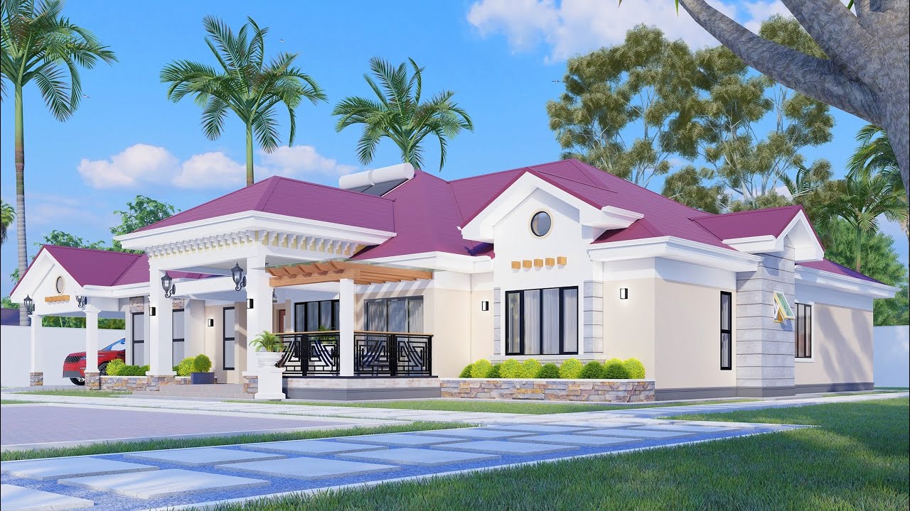 Beautiful 4 Bedroom House Design | House Plan | ALL ENSUITE | Exterior ...