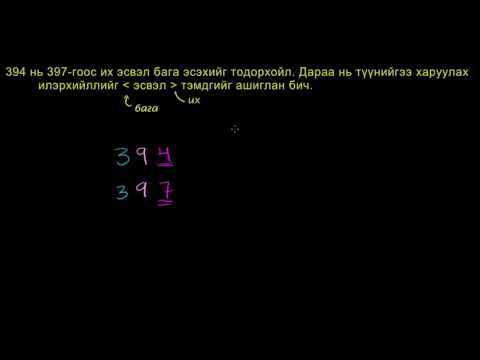 Видео: Та бүхэл тоог багаас их рүү хэрхэн эрэмбэлдэг вэ?