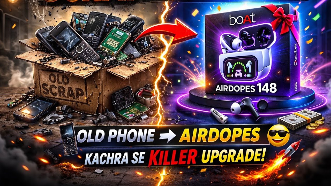 Old phone scrap and new airdopes 😍