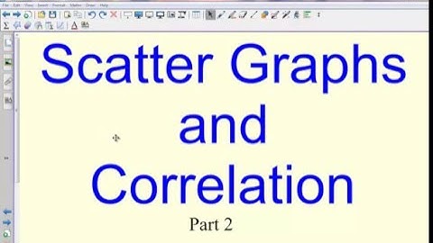 Scatter Graphs and Correlation Part 2