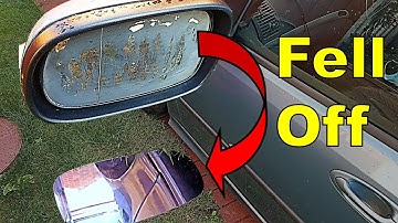 Hoe je gebroken zijspiegelglas kunt repareren als het glas van de buitenspiegel ERAF IS GEVALLEN😬