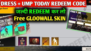 GLOOWALL SKIN REDEEM CODE |RAMPAGE PARTY FREE FIRE TODAY REEDEM CODE |FF NEW EVENT TODAY REEDEM CODE