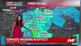 Tornado warning issued for Upson County