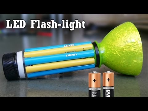 How To Make A LED Flashlight Using Bottle And Sketch Pen At Home