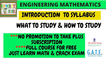 1. ENGINEERING MATHEMATICS FOR GATE & ESE 2022 | ENGINEERING MATH FULL COURSE FREE | SYALLABUS |