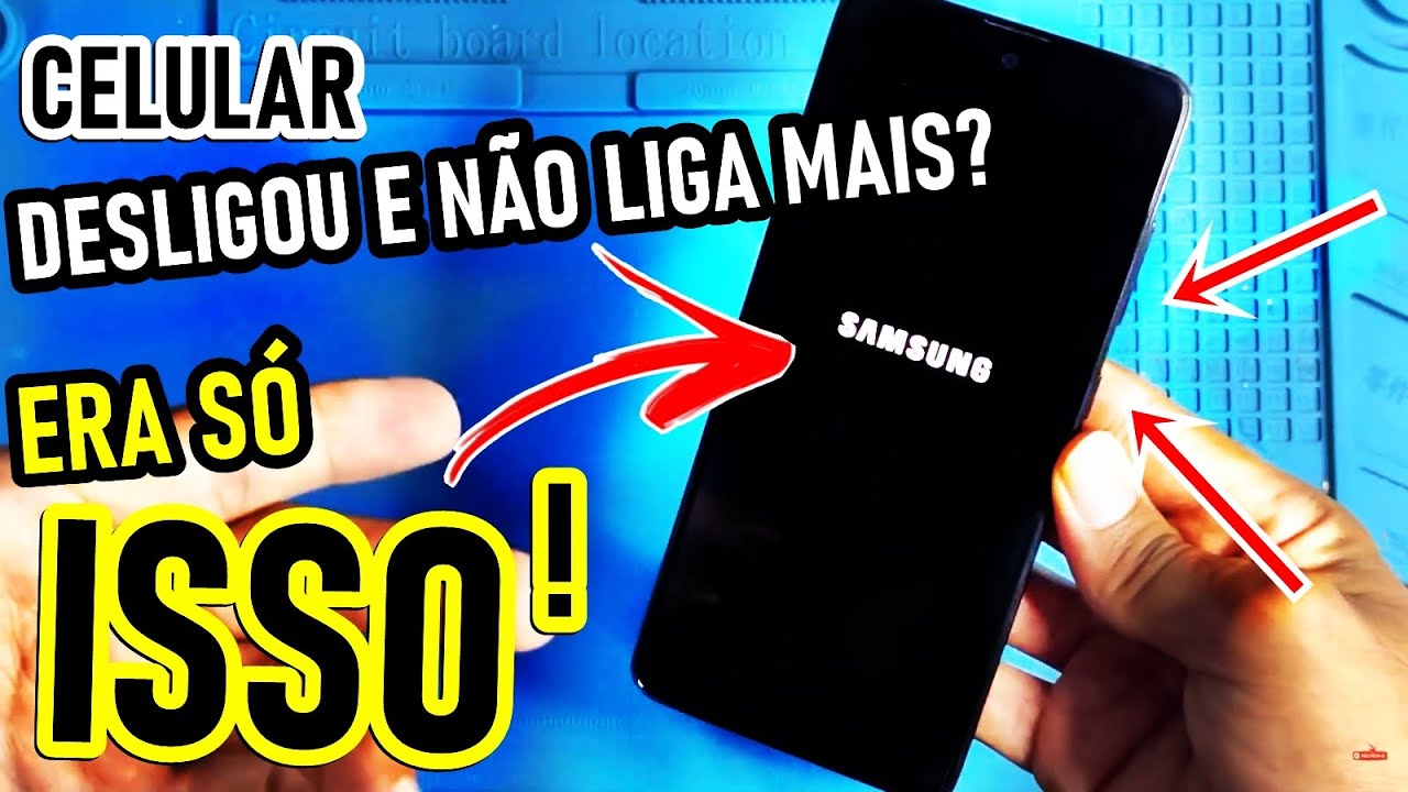 Celular DESLIGOU e NÃO LIGA mais? ERA só ISSO! Não precisava levar na ...