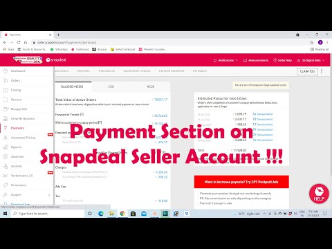 Payment Section on Snapdeal Seller Account !!!