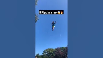 THE WORLDS FIRST OCTUPLE FLIPS ! *8 Flips* #shorts