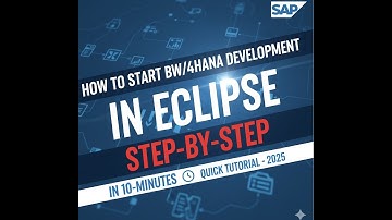 Hoe start je met BW/4HANA-ontwikkeling in Eclipse (stap voor stap) | In 10 minuten (snelle tutori...