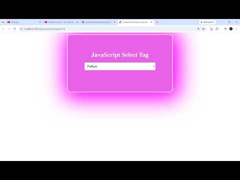 Select Tag in HTML | Get Selected Value or Text From Select option List Using HTML JavaScript