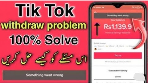 Tiktok Money Withdraw problem Solution! Cash withdrew couldn’t be completed