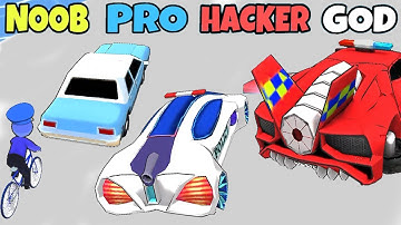 NOOB vs PRO vs HACKER vs GOD in Super Car 3D